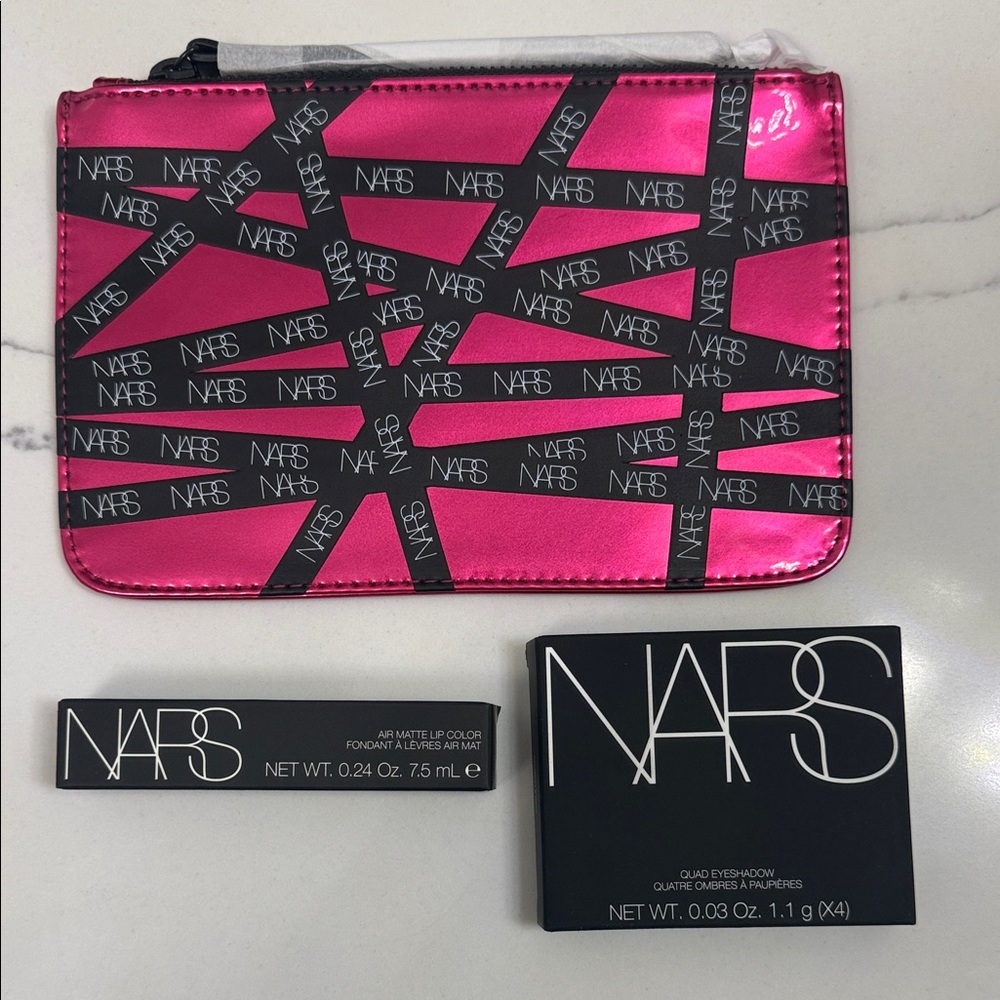 NEW! NARS Kuala Lumpur Eyeshadow Quad, Lose Control Lip Color and  Cosmetic Bag